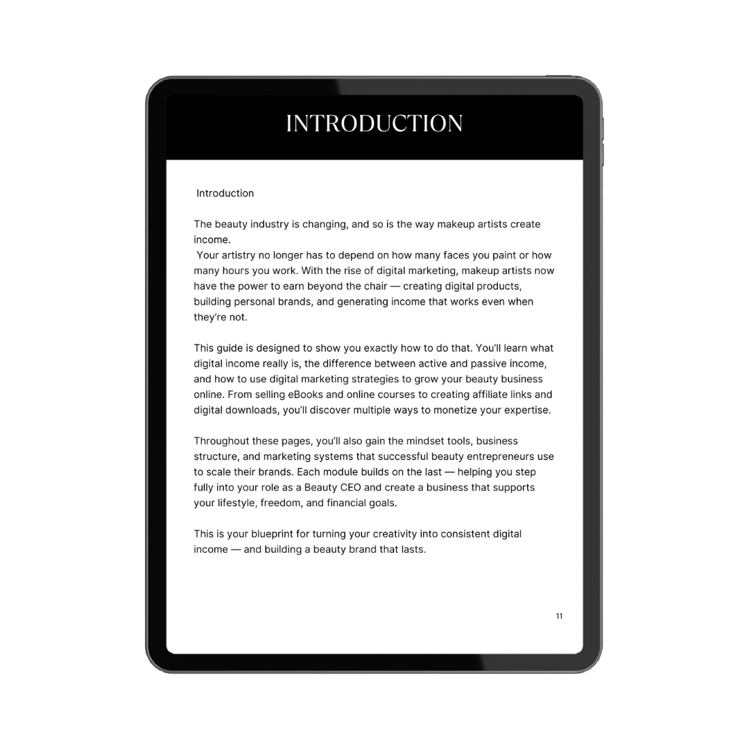 Makeup Artist to Beauty CEO: The Ultimate Guide to Making More Income Without Taking More Client Appointments